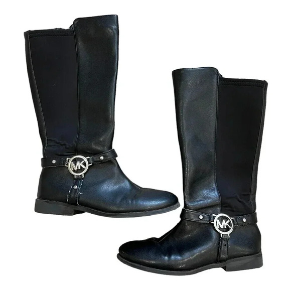 Michael Kors Black Emma Kaya Boots 4 - Picture 1 of 6